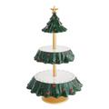 Abaodam 1pc Christmas Tree Tray Cake Platter Wedding Cake Stands Cookie Platter Christmas Cupcake Tower Christmas Serving Platters and Trays Dessert Display Stand Candy Serving Tray Candy