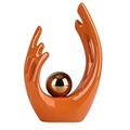 DOVDOV Abstract Art Ceramic Statues and Sculptures, Orange Home Decoration Statues, Orange Room Decoration, Dining Room Table Center, Bookcase Decoration, TV Cabinet Decoration, Shelf Decoration