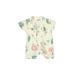 Short Sleeve Outfit: Ivory Floral Tops - Kids Girl's Size 60