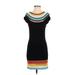 Catherine Malandrino Casual Dress - Mini: Black Graphic Dresses - Women's Size P