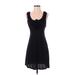Moon River Casual Dress - A-Line Scoop Neck Sleeveless: Black Print Dresses - Women's Size Small