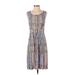 Plenty By Tracy Reese Casual Dress - A-Line: Blue Argyle Dresses - Women's Size 2