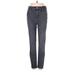 7 For All Mankind Jeggings - High Rise: Gray Bottoms - Women's Size 29 - Dark Wash