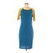 Lularoe Casual Dress - Sheath: Blue Color Block Dresses - Women's Size Medium