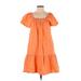 Gap Casual Dress - Mini: Orange Solid Dresses - Women's Size Small