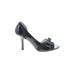 UNLISTED A Kenneth Cole Production Heels: Slip-on Stiletto Cocktail Party Black Solid Shoes - Women's Size 7 - Open Toe