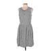 Old Navy Casual Dress - A-Line: Gray Grid Dresses - Women's Size Large