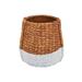 Benjara Reno Indoor Pot Planter Resin/Plastic in Brown/White | 14.5 H x 13.75 W x 13.75 D in | Wayfair BM309749