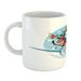 East Urban Home Reindeer & Santa Delivering Gifts Coffee Mug Ceramic in Blue/Brown | 4.9 H x 3.6 W in | Wayfair 2B8F52D3B14B48A182C473514BC9B3E0