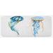 Multicolor 0.1" x 47" L X 19" W Kitchen Mat - East Urban Home Jellyfish Kitchen Mat 0.1 x 19.0 x 47.0 D, Polyester | 0.1" H X 47" L X 19" W | Wayfair