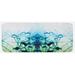 Green 0.1" x 47" L X 19" W Kitchen Mat - East Urban Home Dandelion w/ Floral Leaves Oracle Flower & Mystic Rainy Art Print Turquoise & White Kitchen Mat 0.1 x 19.0 x 47.0 in blue/ | Wayfair