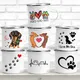 Tasses à café créatives en émail Peace Love Dogs Print teckels de dessin animé fête des pattes de