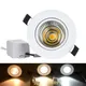 COB Spot LED 3W 5W 7W 10W 12W Encastré Downlight Aluminium avec Pilote AC85-265 Noir Argent Blanc