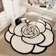 Tapis en peluche en forme de fleur pour salon tapis doux et moelleux tapis anti-ald polymères