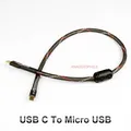 Cavo HiFi da USB C a Micro USB cavo dati Audio da USB tipo C a Micro USB placcato 5N