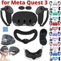 Custodia protettiva in Silicone da 7 pezzi per accessori Meta Quest 3 custodia protettiva antigraffio in TPU VR custodia protettiva per cuffie VR