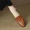 Comemore pieghettato Slip on tacchi medi scarpe da donna da ufficio tacco grosso scarpe da donna con punta quadrata per donna autunno 2023 décolleté 34
