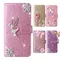 Custodia a portafoglio in pelle PU di lusso fatta a mano con diamanti scintillanti per IPhone 14 13 12 11 15 Pro Max XR X Plus 7 8 SE 2022 Copertina del libro