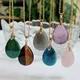 Collana con ciondolo in vera pietra di cristallo naturale con goccia d'acqua per donna Collane in