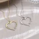 Custom Double Name Necklace for Women Personalised Heart Pendant Stainless Steel Jewelry Choker