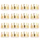 24pcs Golden Paper Crown Party Hat Photo Props for Birthday Celebration Baby Shower (M14)