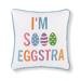 10" x 10" Eggstra Embroidered Throw Pillow