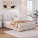 Upholstered Platform Bed with LED Lights and 4 Drawers, Versatility Platform Bed w/ Stylish Irregular Metal Bed Legs for Bedroom