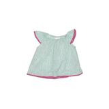 Masala Kids Short Sleeve Blouse: Green Tops - Size 6-12 Month