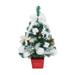 Andoer Inches Christmas Trees Artificial Tabletop Christmas Tree with Bowknot Deer Cotton Hair Ball Feather Bell Snowflake Ornaments for Table Desk Home Decor