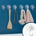 LSLJS Kitchen GadGets 6PCS Suction Cup Hooks Small Clear Heavy Duty Vacuum Suction Cups With Hooks Removable Window Glass Door Suction Hangers Reusable Suction Cup Holders for Kitchen Home
