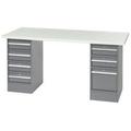 Pedestal Workbench - Gray