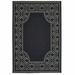 4 x 6 ft. Black Stain Resistant Indoor & Outdoor Rectangle Area Rug - Black and Ivory - 4 x 6 ft.