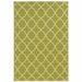 5 x 8 ft. Green Geometric Stain Resistant Indoor & Outdoor Rectangle Area Rug - Green and Ivory - 5 x 8 ft.