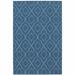 5 x 8 ft. Navy Geometric Stain Resistant Indoor & Outdoor Rectangle Area Rug - Blue - 5 x 8 ft.