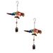 2PCS Christmas Valentine S Day Thanksgiving Mother S Room Decor Ornament Wind Chimes House Decoration Retro Metal Animal Chime Ornaments Creative Balcony Courtyard Campanula Garden Indoor