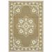 8 x 11 ft. Tan Oriental Stain Resistant Indoor & Outdoor Rectangle Area Rug - Tan - 8 x 11 ft.