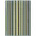 2 x 4 ft. Blue Striped Stain Resistant Indoor & Outdoor Rectangle Area Rug - Blue and Green - 2 x 4 ft.