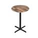 42 in. Indoor & Outdoor Table with 32 in. Dia. Rustic Top