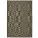 6 x 9 ft. Black Geometric Stain Resistant Indoor & Outdoor Rectangle Area Rug - Black and Tan - 6 x 9 ft.