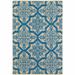 2 x 4 ft. Sand Oriental Stain Resistant Indoor & Outdoor Rectangle Area Rug - Blue and Beige - 0.07in. H x 22.05in. W x 39.37in. D