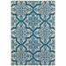 2 x 4 ft. Sand Oriental Stain Resistant Indoor & Outdoor Rectangle Area Rug - Blue and Beige - 0.07in. H x 22.05in. W x 39.37in. D