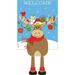 13 x 18 in. Reindeer Welcomes Garden Flag