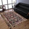 Rugsotic Carpets Hand Knotted Sumak Oriental Jute Floor Area Rug For Living Room Bedroom Multicolor 5 x8