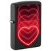 Zippo Lighter- Heart I Love You to The Moon Loving Embrace Valentine Windproof Lighter (Black Light Hearts #48593)