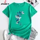 Jfuncy Sommer Frauen Baumwolle T-Shirt Frau Kurzarm Tops Schmetterling Print T-Shirt übergroße