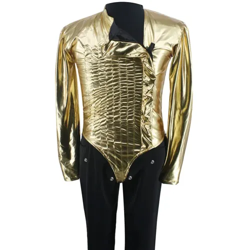 HOT MJ Michael Jackson Klassische SCHLECHTE Gefährlich Jam Goldene Body Kostüm Jacke Hosen für