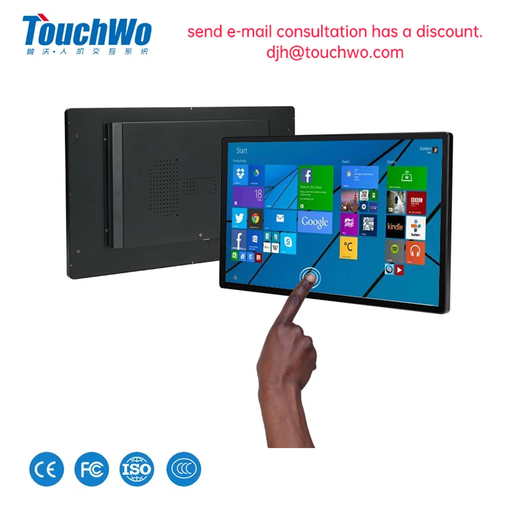 TouchWo 21,5 27 32 Zoll HDMI Touchscreen PC Touchscreen-Monitor Android11/Windows 10 Tablet Industrieller All-in-One-PC mit WLAN Image