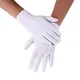 2 Paar Baumwolle schwarze Handschuhe Männer Frauen Voll finger Uniform Kostüm handschuhe dehnbare