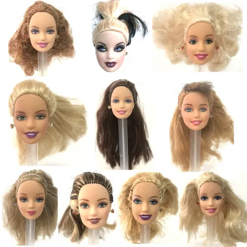 Nk heiß verkaufen 30cm Puppen kopf mit langen Haaren für Mädchen Puppen zubehör beste DIY Geschenk