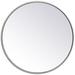 21-in W x 21-in H Metal Frame Round Wall Mirror in Silver